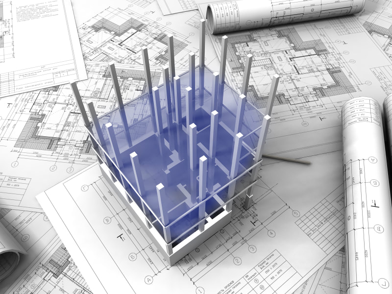 Structural model on engineering drawings