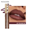 Matte 6-colors Lip Liner Pencil Bevel Design Nib Lip Contour Lipstick Nude Brown Lipstick Pencil Natural Lasting Lipliner Makeup
