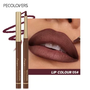 Matte 6-colors Lip Liner Pencil Bevel Design Nib Lip Contour Lipstick Nude Brown Lipstick Pencil Natural Lasting Lipliner Makeup