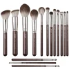 Jessup Makeup Brushes Set 15/25pcs Premium Synthetic Brown Make up Brushes Foundation Eyeshadow Concealer Blush Eyeliner, T511