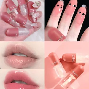 1/3 Pcs Moisturizing Plumping Lip Oil Color Change Crystal Jelly Lip Glaze Glass Transparent Glitter Lip Gloss Lips Makeup