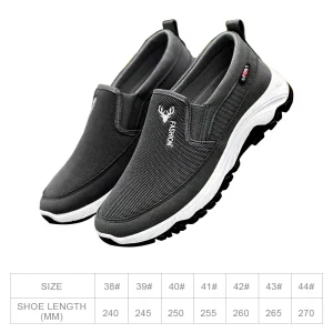 Men Casual Canvas Shoes Lightweight Summer Mesh Shoes Breathable Slip on Flats Men Fashion Walking Shoes Soft Loafers for Men