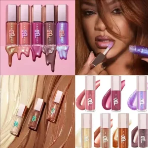 Christmas Best Seller Fenty Beauty Lip Glaze 15-color High Gloss Diamond Shimmering Glass Lip Gloss Sexy Nourishing Women Makeup