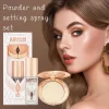 CT Setting Powder & Spray Set Controls Oil Moisturizes For Long Lasting Makeup Fit Creates Natural Lightweight Nude Look
