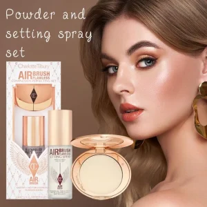 CT Setting Powder & Spray Set Controls Oil Moisturizes For Long Lasting Makeup Fit Creates Natural Lightweight Nude Look