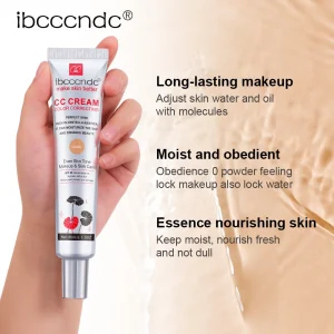 45ml Color Correcting CC Cream Moisturizing Waterproof Sweat-proof Makeup Before Concealer Lasting Women Makeup Change CC Cream