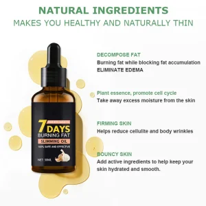 7 Days Weight Loss Essential Oil Fat Burning Slimming Oil Anti Cellulite Promote Thigh Waist Belly Fat Reduction Slim Down Body