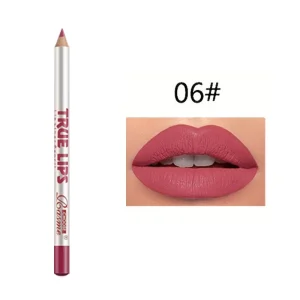 12 Colors Waterproof Matte Lipliner Pencil Red Contour Tint Lipstick Long Lasting Non-stick Cup Moisturising Lips Makeup