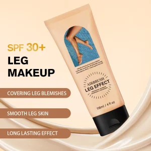 118ML Leg Makeup Lotion Concealer Waterproof Long Lasting Even Skin Tone SPF30+ Body Foundation Body Tanning Cream Bronze Makeup