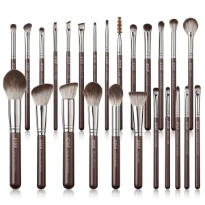 Jessup Makeup Brushes Set 15/25pcs Premium Synthetic Brown Make up Brushes Foundation Eyeshadow Concealer Blush Eyeliner, T511
